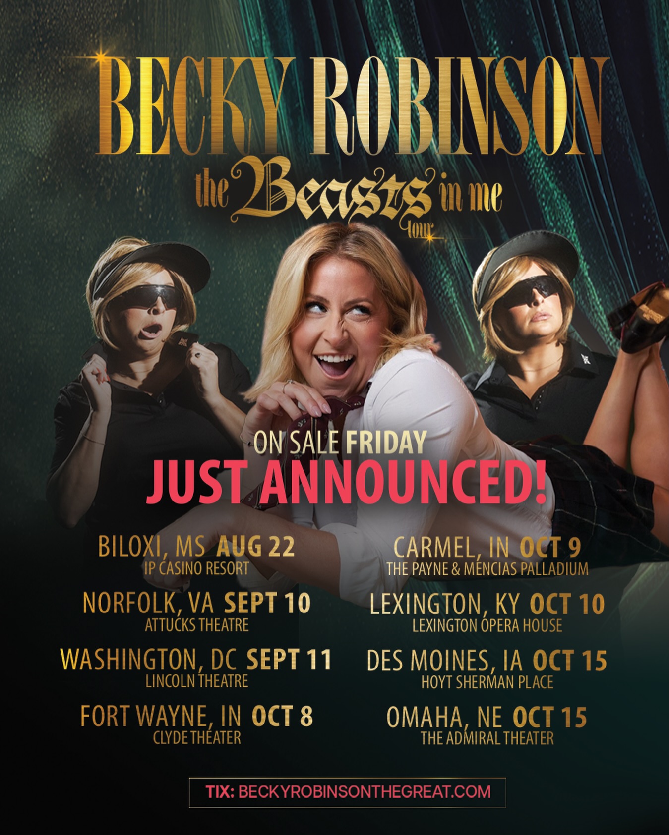 Becky Robinson The Beasts In Me Tour Poster 2026